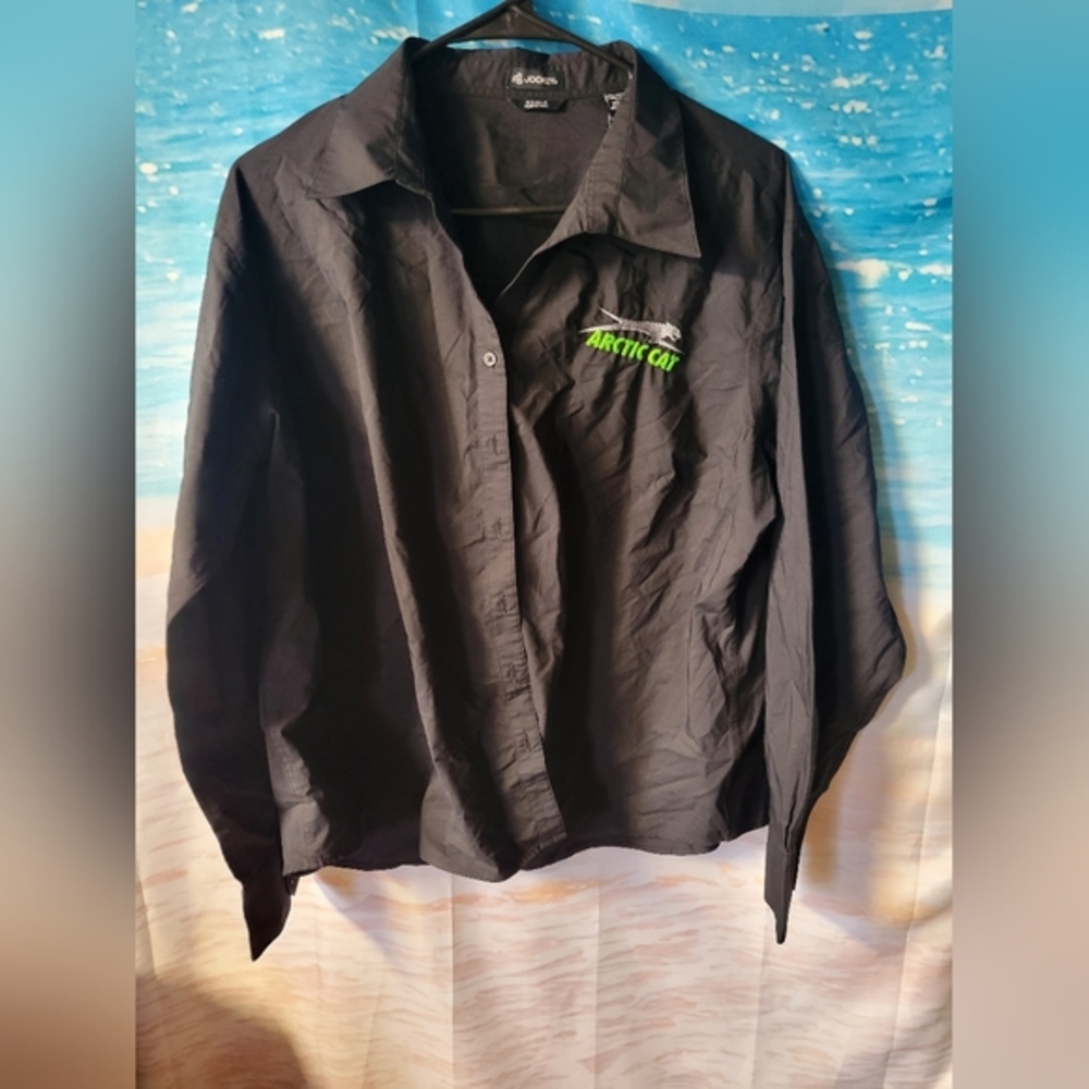 Arctic Cat Ladies Button Down Shop Shirt‎ Size 2XL